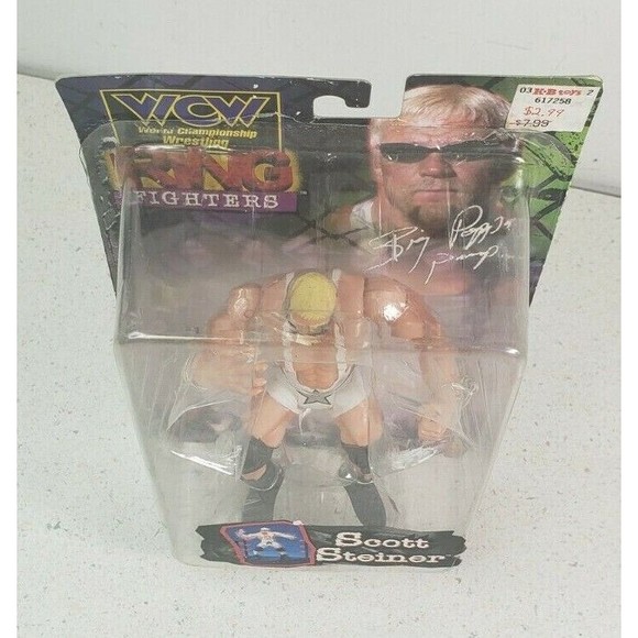 WCW NWO Ring Fighters Scott Steiner action figure Brand New ToyBiz 1999 NOC - Picture 2 of 12